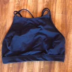 High neck Liquido yoga sports bra - strappy back